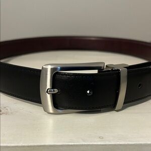 Belt with Silver Buckle two sided